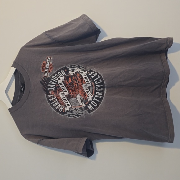 Harley Davidson Gray Graphic T-Shirt - Picture 1 of 6
